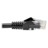Tripp Lite series Cat6 Gigabit Snagless Molded (UTP) Ethernet Cable (RJ45 M/M), PoE, Black, 8 ft. (2.43 m)