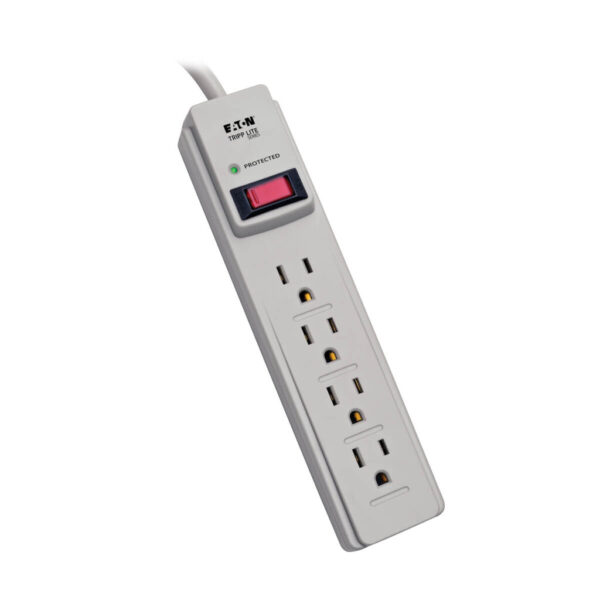 Tripp Lite series Protect It! 4-Outlet Home Computer Surge Protector Strip, 4 ft. (1.22 m) Cord, 500 Joules