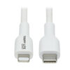 8b73842228f6cde1af16c37afa75aa80-1 Tripp Lite series USB-C to Lightning Sync/Charge Cable (M/M), MFi Certified, White, 2 m (6.6 ft.)