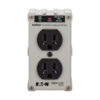 Tripp Lite series Isobar 2-Outlet Surge Protector, Direct Plug-In, 1410 Joules, Diagnostic LEDs, Metal Housing