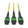 Tripp Lite 40/100Gb Fiber Breakout Cassette with Built-In MTP Cables, (x3) 8-Fiber Singlemode MTP/MPO to (x12) LC Duplex 9/125 - N482-3M8L12S-B