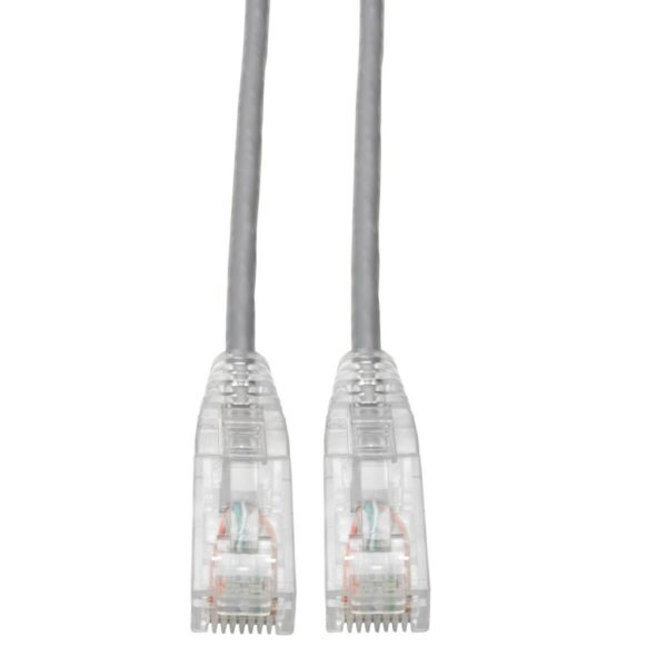 8b9616ee23b8b2224ddb398b36d25e8e-3 Tripp Lite series Cat6 Gigabit Snagless Slim UTP Ethernet Cable (RJ45 M/M), PoE, Gray, 7 ft. (2.13 m)