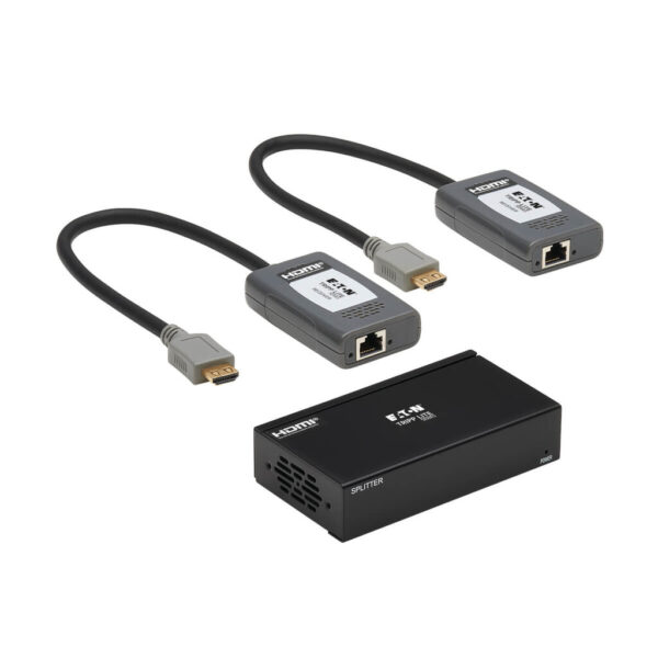 8bb72711b175e2baf6fdc7eb7d9024f6 Tripp Lite series 2-Port HDMI over Cat6 Extender Kit, Splitter/2x Pigtail Receivers - 4K 60 Hz, HDR, 4:4:4, PoC, 230 ft. (70.1 m), TAA