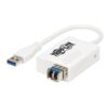 Tripp Lite series USB 3.0 Multimode Fiber Optic Transceiver Ethernet Adapter, 10/100/1000 Mbps, 1310nm, 550m, LC