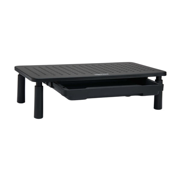 Tripp Lite series Monitor Riser for Desk, 15 x 9 in. - Height Adjustable, Storage Drawer, Metal, Black