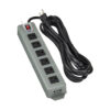 Tripp Lite series Industrial Power Strip, 6 Right-Angle Outlets, 15 ft. (4.6 m) Cord, Mounting Tabs