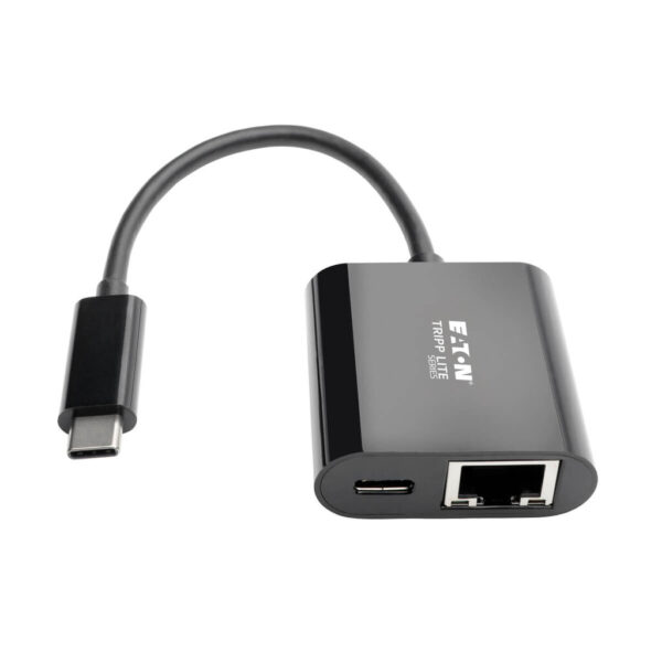 Tripp Lite series USB-C to Gigabit Network Adapter with 60W USB-C PD Charging - Thunderbolt 3, Black