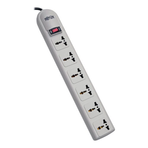 Tripp Lite series Protect It! 230V 6-Universal Outlet Surge Protector, 1.8M Cord, British Plug, 750 Joules