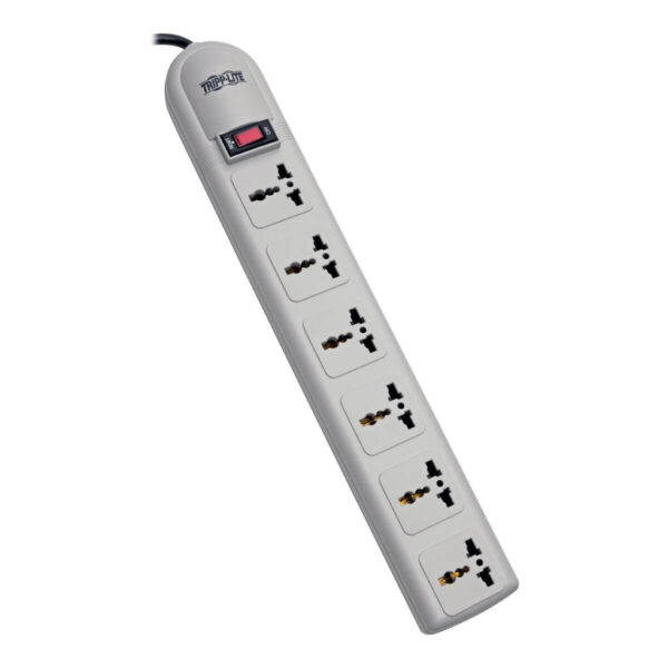 8d58e111fa625083b16ebcf3c665e108 Tripp Lite series Protect It! 230V 6-Universal Outlet Surge Protector, 1.8M Cord, British Plug, 750 Joules