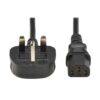 8d7ac0c46fb7a1dcf2edd3c5f9a2a701 Tripp Lite series PDU Power Cord, BS 1363 to C13 - 10A, 250V, H05VV-F, 2 m (6.6 ft.), Black
