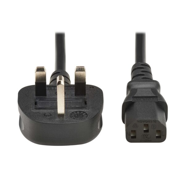 8d7ac0c46fb7a1dcf2edd3c5f9a2a701 Tripp Lite series PDU Power Cord, BS 1363 to C13 - 10A, 250V, H05VV-F, 2 m (6.6 ft.), Black