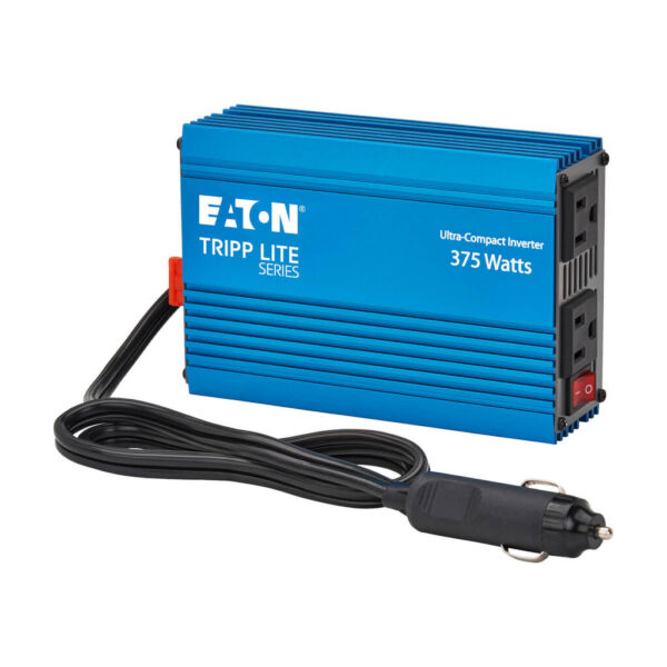 Tripp Lite series 375W PowerVerter Ultra-Compact Car Inverter with 2 Outlets, TAA