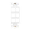 Tripp Lite series Center Plate Insert, Decora Style - Vertical, 6 Ports, TAA