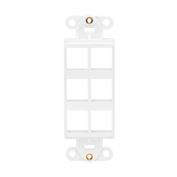 Tripp Lite series Center Plate Insert, Decora Style - Vertical, 6 Ports, TAA