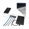 Tripp Lite series 3-Port USB-C Hub - USB 3.x (5Gpbs) Hub Ports, Gigabit Ethernet, 60W PD Charging, White