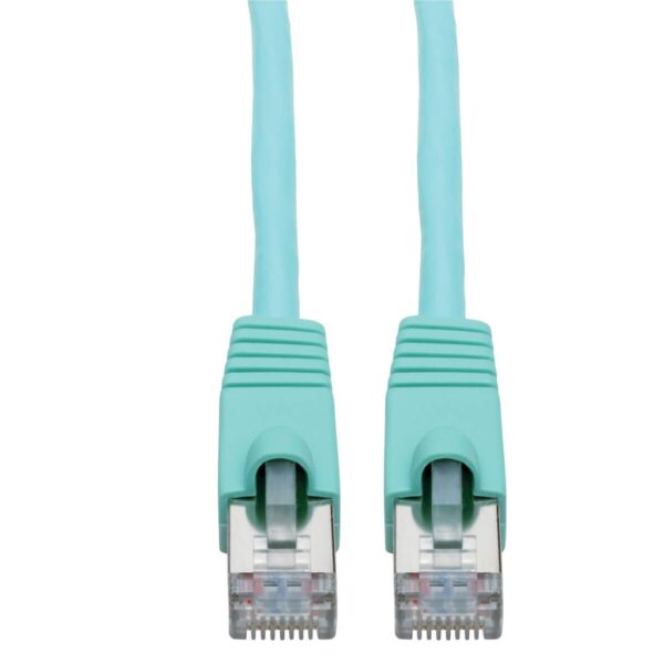 8dc4c181d2a0acc74ba79e2e1619cf5d Tripp Lite series Cat6a 10G Snagless Shielded STP Ethernet Cable (RJ45 M/M), PoE, Aqua, 10 ft. (3.05 m)