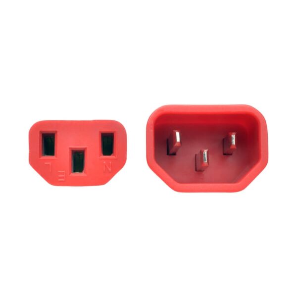 Tripp Lite series PDU Power Cord, C13 to C14 - 10A, 250V, 18 AWG, 2 ft. (0.61 m), Red