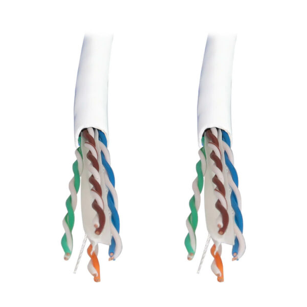 Tripp Lite series Cat6a 10G Solid Core UTP Bulk Ethernet Cable, CMR Rated, White, 1000 ft. (305 m)