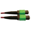 8e92af08f61330a9ce9aafdedfa79f6c Tripp Lite series 400G Multimode 50/125 OM4 Plenum-Rated Fiber Optic Cable, 16F MTP/MPO-APC (F/F), Magenta, 3 m