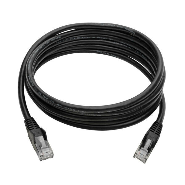 Tripp Lite series Cat6 Gigabit Snagless Molded (UTP) Ethernet Cable (RJ45 M/M), PoE, Black, 7 ft. (2.13 m)