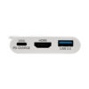 Tripp Lite series USB-C to HDMI Adapter with USB 3.x (5Gbps) Hub Port and PD Charging, HDCP, White