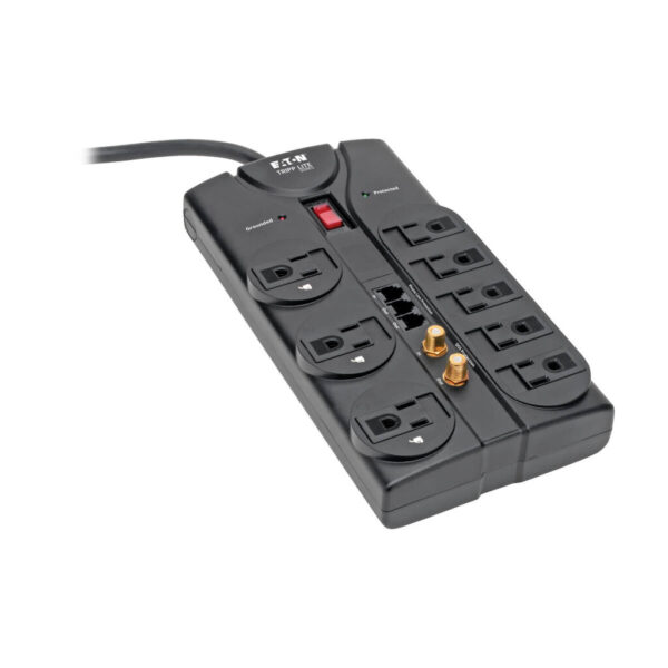 Tripp Lite series Protect It! 8-Outlet Surge Protector, 8 ft. (2.43 m) Cord, 2160 Joules, Tel/Fax/Modem/Coax Protection, RJ11
