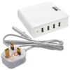 Tripp Lite series 4-Port USB Charging Station, 5V 6A/30W USB Charger Output, UK Version
