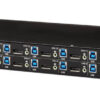 Tripp Lite series 16-Port DisplayPort/USB KVM Switch with Audio/Video and USB Peripheral Sharing, 4K 60 Hz, 1U Rack-Mount, TAA