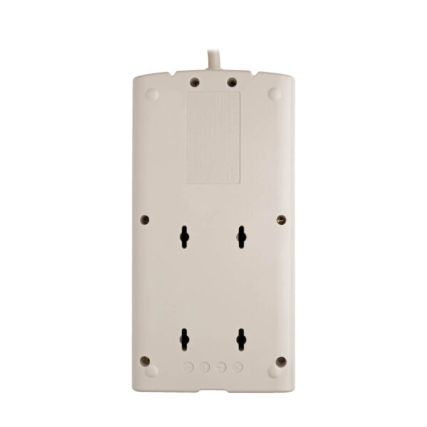Tripp Lite series Protect It! 8-Outlet Surge Protector, 25 ft. Cord with Right-Angle Plug, 1440 Joules, Diagnostic LEDs, Light Gray Housing - TLP825