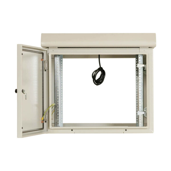 904b62e5a90bb5de9e1f8ac177f515f0 Tripp Lite series SmartRack Industrial Enclosure - NEMA 3R, Wall Mount, Metal, Locking, Hinged Back, Fan With Thermal Switch, 32 in. Depth, 9U, Gray