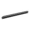 Tripp Lite series 24-Port 1U Rack-Mount Cat5e/6 Offset Feed-Through Patch Panel with Cable Management Bar, RJ45 Ethernet, TAA
