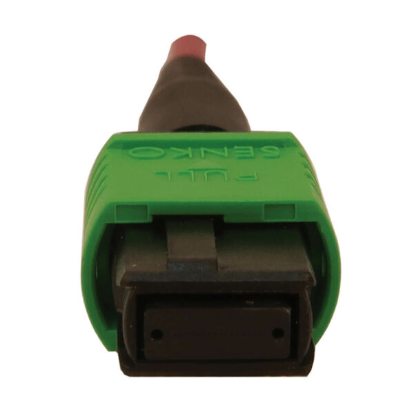 90848ea51faa5c8a6a2c097356459d19-1 Tripp Lite series 40/100/400G Multimode 50/125 OM4 Breakout Fiber Optic Cable (16F MTP/MPO-APC to 8x Duplex SN-PC F/M), LSZH, Magenta, 3 m (9.8 ft.)