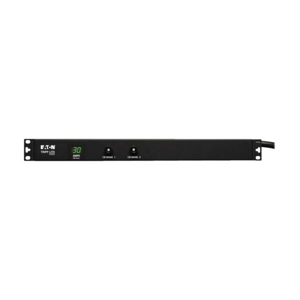 Tripp Lite series 2.9kW Single-Phase Local Metered PDU, 120V Outlets (12 5-15/20R), L5-30P, 15 ft. (4.57 m) Cord, 1U Rack-Mount