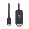 Tripp Lite series USB-C to HDMI Adapter Cable (M/M), 4K, 4:4:4, Thunderbolt 3 Compatible, Black, 3 ft. (0.9 m)