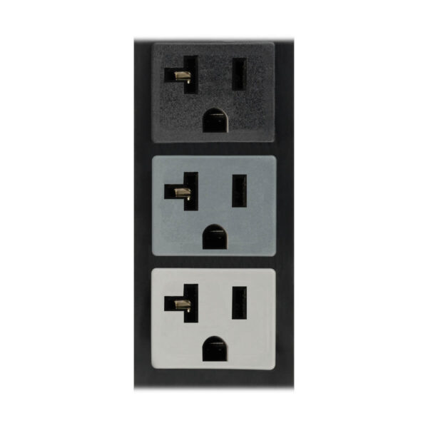Tripp Lite series 5.7kW 3-Phase Basic PDU - 42 NEMA 5-15/20R 120V Outlets, 208V L21-20P Input, 6 ft. Cord, 70 in. 0U Rack, TAA