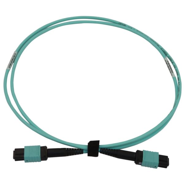 917a7df567a575b2b4ed65937dc170e5 Tripp Lite series 40/100/400G Multimode 50/125 OM3 Fiber Optic Cable (12F MTP/MPO-PC F/F), LSZH, Aqua, 1 m (3.3 ft.)