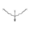 Tripp Lite series Triple-Display Gas-Spring Flex-Arm Desktop Clamp and Grommet for 17” to 30” Flat-Screen Displays - USB and Audio Ports, Aluminum