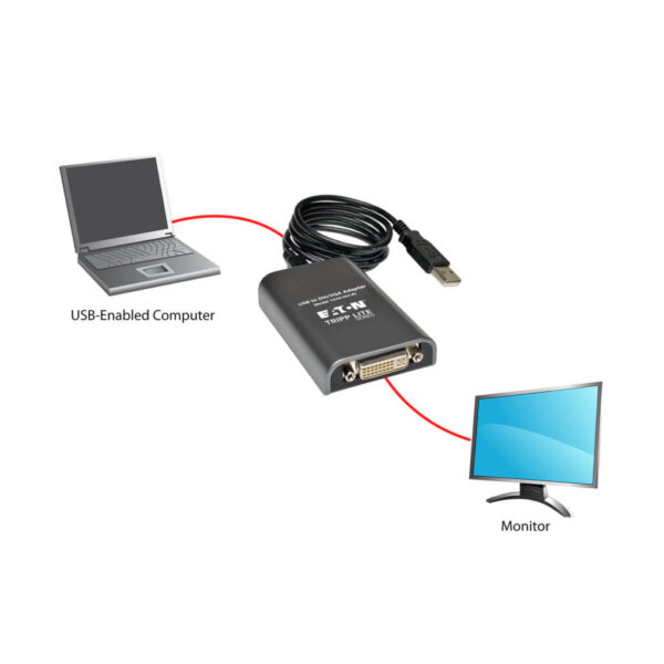 Tripp Lite series USB 2.0 to DVI/VGA External Multi-Monitor Video Card, 128 MB SDRAM, 1920 x 1080 (1080p) @ 60 Hz