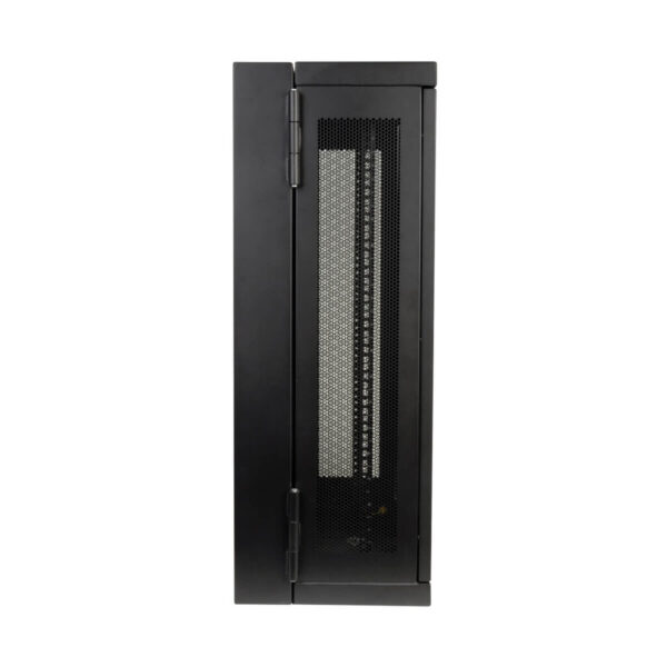 91e5af59bc9677f0d35e8123e12983c1 Tripp Lite series SmartRack 18U Low-Profile Patch-Depth Wall-Mount Half-Height Rack Enclosure, Hinged Back