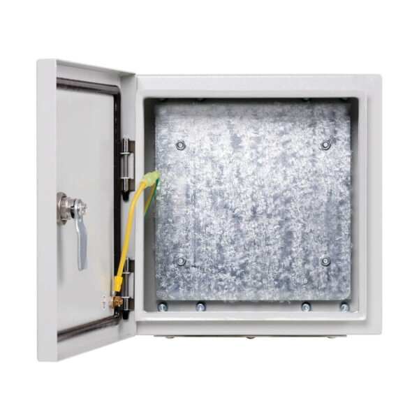 Tripp Lite series SmartRack Outdoor Industrial Enclosure with Lock - NEMA 4, Surface Mount, Metal Construction, 10 x 10 x 6 in., Gray