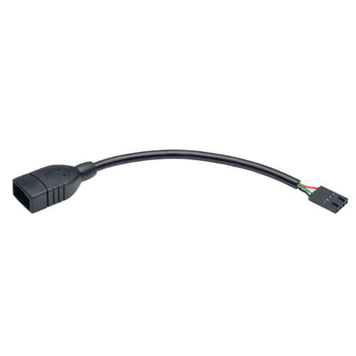 Tripp Lite series USB 2.0 A Female to USB Motherboard 4-PIN IDC Header Cable, 6-in. (15.24 cm)