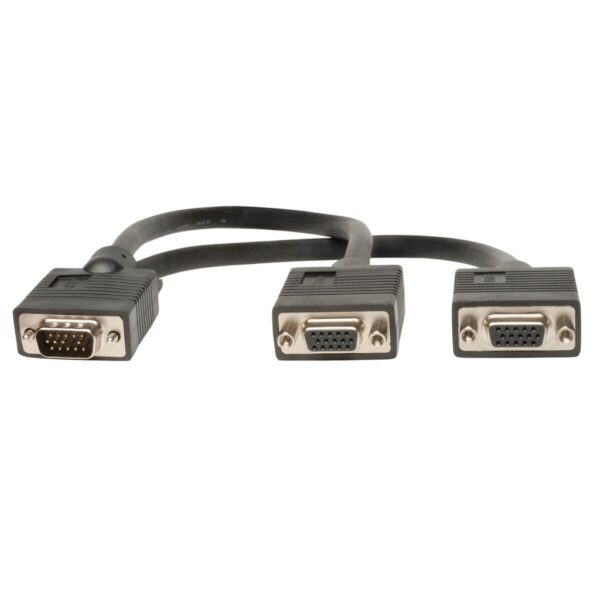 92a689cbad0534c42c2a199fea2a83ba Tripp Lite series VGA Monitor Y Splitter Cable (HD15 M/2xF), 1 ft. (0.31 m)