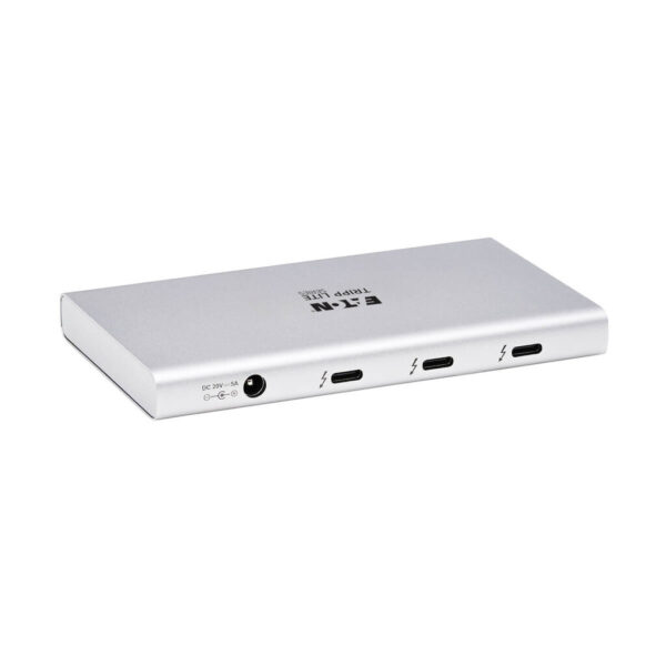 Tripp Lite series 4-Port Thunderbolt 4 Hub - 8K, 2x 4K 60 Hz, USB 3.2 Gen 2, USB-A Port, 100W Charging, Gray