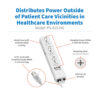Tripp Lite series Safe-IT UL 1363 Medical-Grade Power Strip, 6x Hospital-Grade Outlets, Antimicrobial, 15 ft. (4.57 m) Cord
