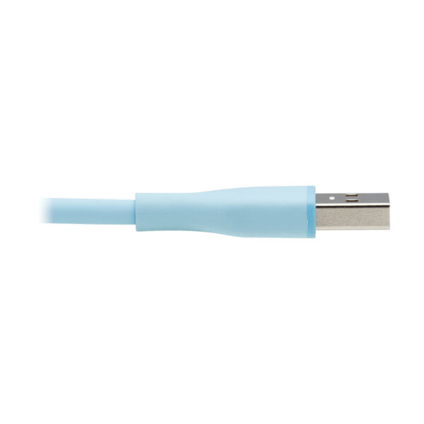 Tripp Lite series Safe-IT USB-A to USB-C Antibacterial Cable, USB 2.0, Ultra Flexible (M/M), Light Blue, 6 ft. (1.8 m)