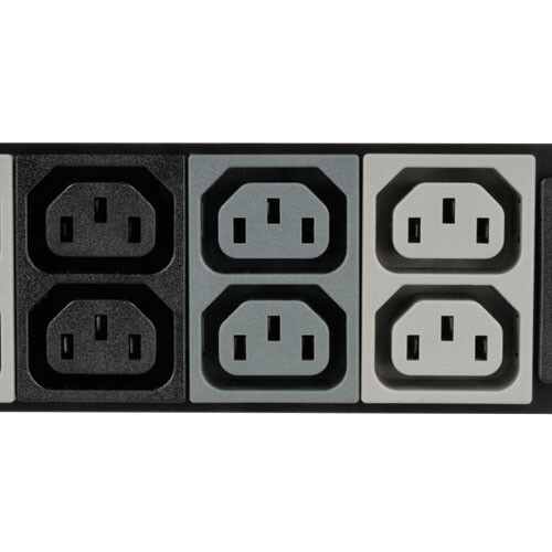 Tripp Lite series 3-Phase Local Metered PDU, 8.6 kW, 45 208V outlets (36 C13, 9 C19), 6 ft. (1.83 m) NEMA L21-30P Input connection, TAA Compliant