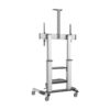 Tripp Lite series Safe-IT Heavy-Duty Rolling TV Cart with Height-Adjusting Crank Handle for 60 to 100-inch Displays
