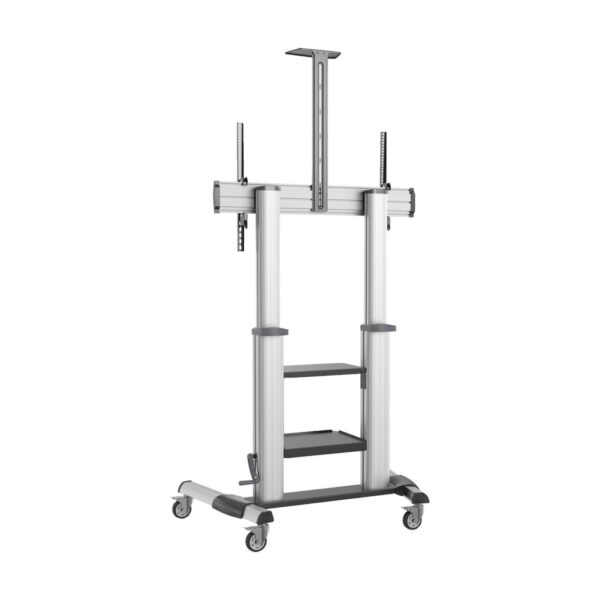 Tripp Lite series Safe-IT Heavy-Duty Rolling TV Cart with Height-Adjusting Crank Handle for 60 to 100-inch Displays