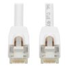 Tripp Lite series Safe-IT Cat6a 10G Snagless Antibacterial S/FTP Ethernet Cable (RJ45 M/M), PoE, White, 7 ft. (2.13 m), TAA