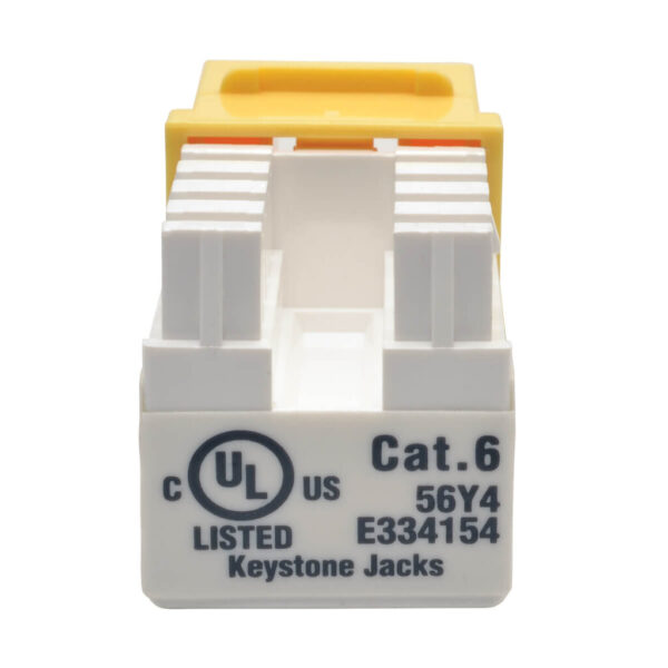 9349cded77e5f94bbb754ccf586b2b35 Tripp Lite series Cat6/Cat5e 110 Style Punch Down Keystone Jack - Yellow, TAA